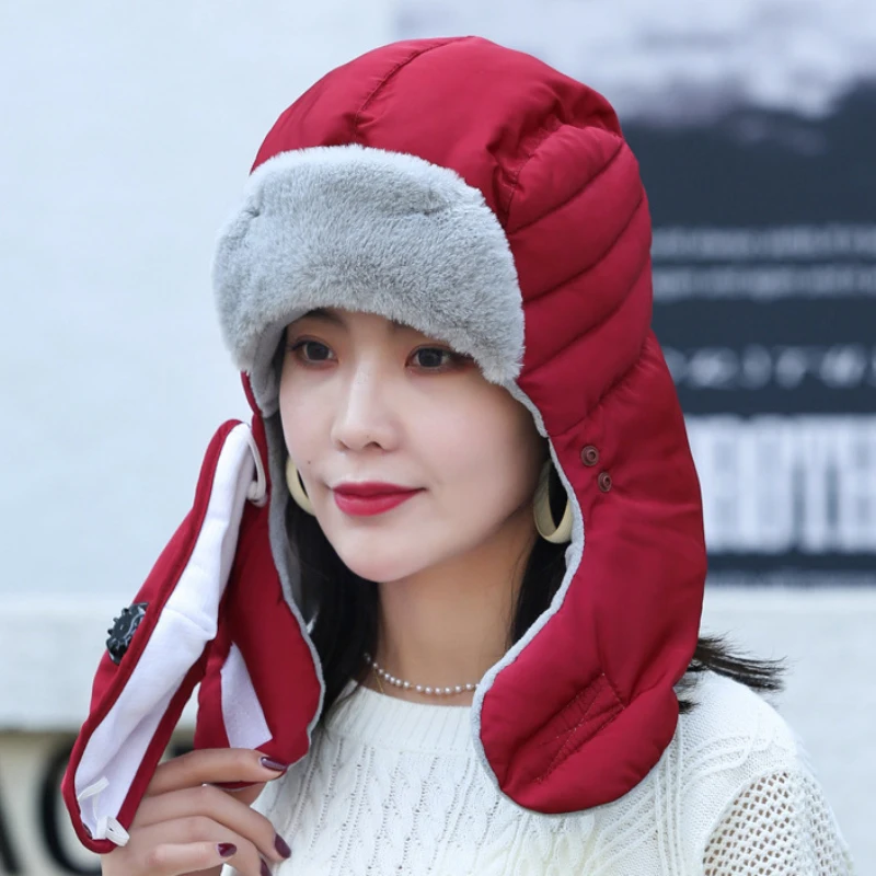 Bomber Hat Men Women Winter Hat with Mask Thick Warm Russian Hat Windproof Earflap Trapper Cap Unisex Snow Ski Fur Hat
Bomber Hat Men Women Winter Hat with Mask Thick Warm Russian Hat Windproof Earflap Trapper Cap Unisex Snow Ski Fur Hat