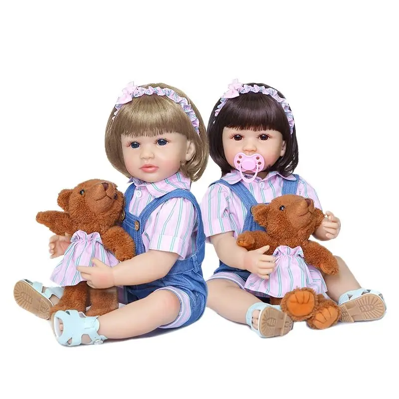 55CM original lifelike bebe doll reborn soft full body silicone toddler pink girl sweet face baby doll waterproof bath toy
55CM original lifelike bebe doll reborn soft full body silicone toddler pink girl sweet face baby doll waterproof bath toy