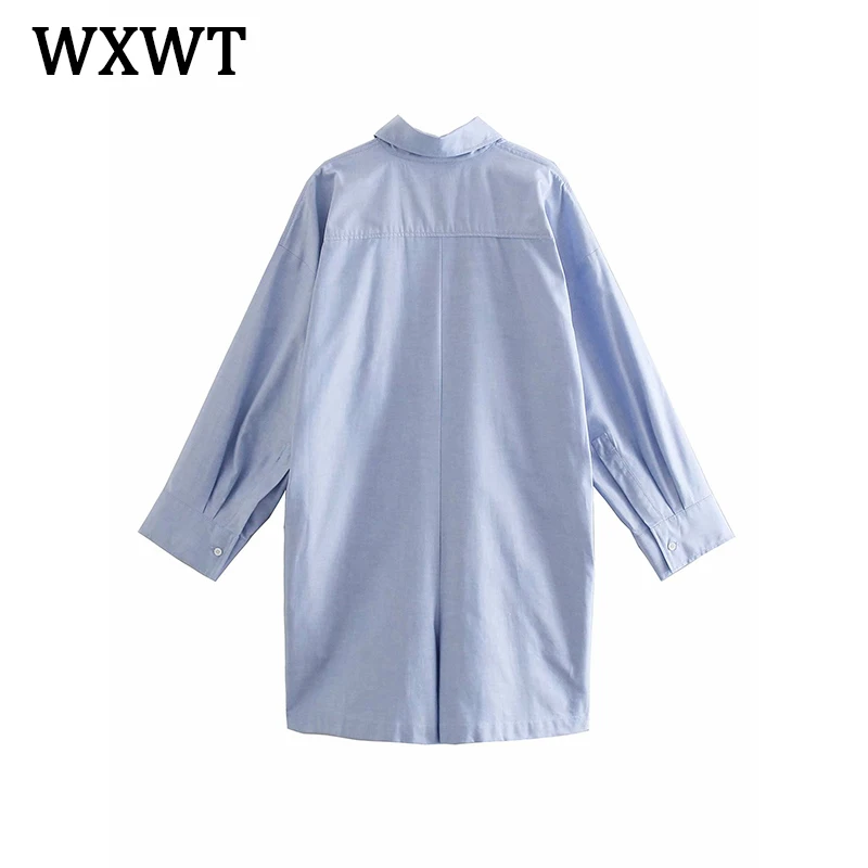 WXWT Women Solid Shirt-style Playsuits Long Sleeve Pockets Single-breasted Rompers Ladies Casual Chic Jumpsuits WWJ6895
WXWT Women Solid Shirt-style Playsuits Long Sleeve Pockets Single-breasted Rompers Ladies Casual Chic Jumpsuits WWJ6895