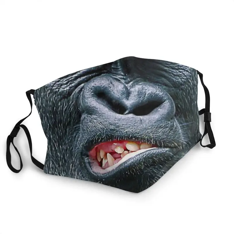 Милая маска для лица Gorilla Snarl Show Teeth неодноразовая унисекс шимпанзе обезьяны