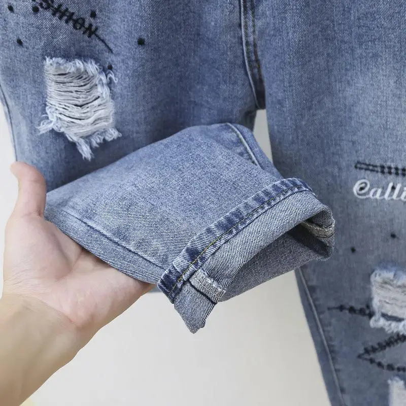 COCOEPPS 4XL 5XL Summer Plus Size Ripped Harem Jean High Waist Casual Hole Jean Large Size Elastic Waist Letter Print Jean
COCOEPPS 4XL 5XL Summer Plus Size Ripped Harem Jean High Waist Casual Hole Jean Large Size Elastic Waist Letter Print Jean