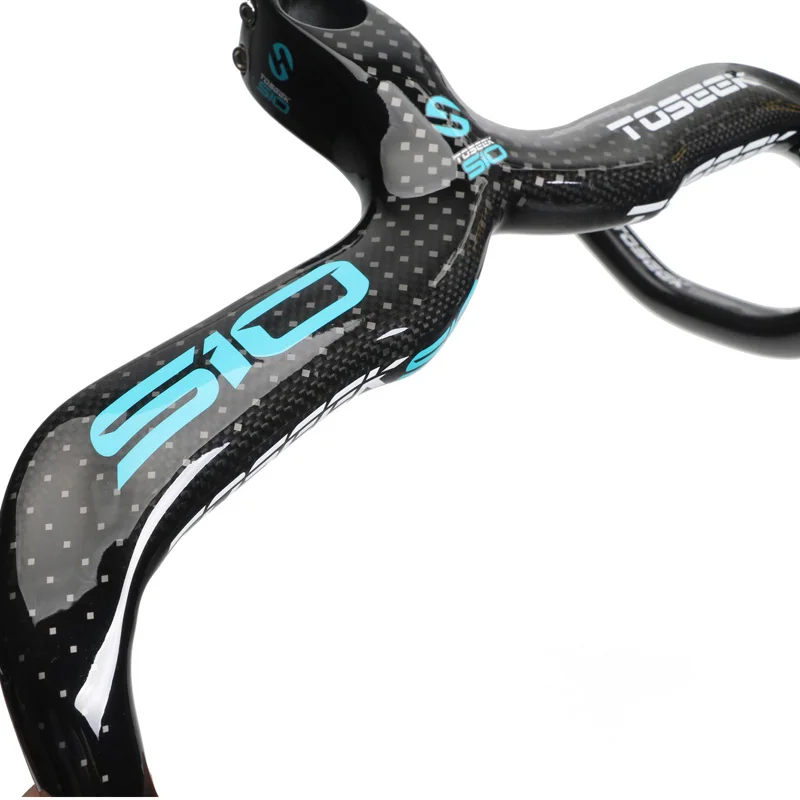 TOSEEK full carbon fiber bicycle handlebar road bike handlebar stem intergrated bent bar 400/420/440mm bike parts
TOSEEK full carbon fiber bicycle handlebar road bike handlebar stem intergrated bent bar 400/420/440mm bike parts