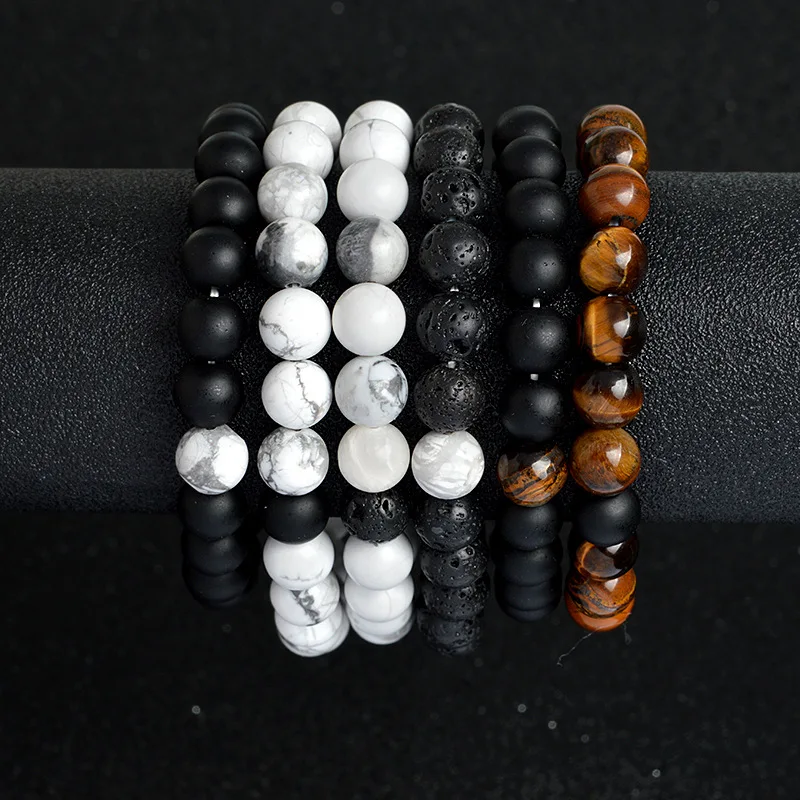 Fashionable Prayer Beads Bracelet For Women DIY Black Frosted Stone White Girls Charm Bracelet Female Trendy Jewelry
Fashionable Prayer Beads Bracelet For Women DIY Black Frosted Stone White Girls Charm Bracelet Female Trendy Jewelry