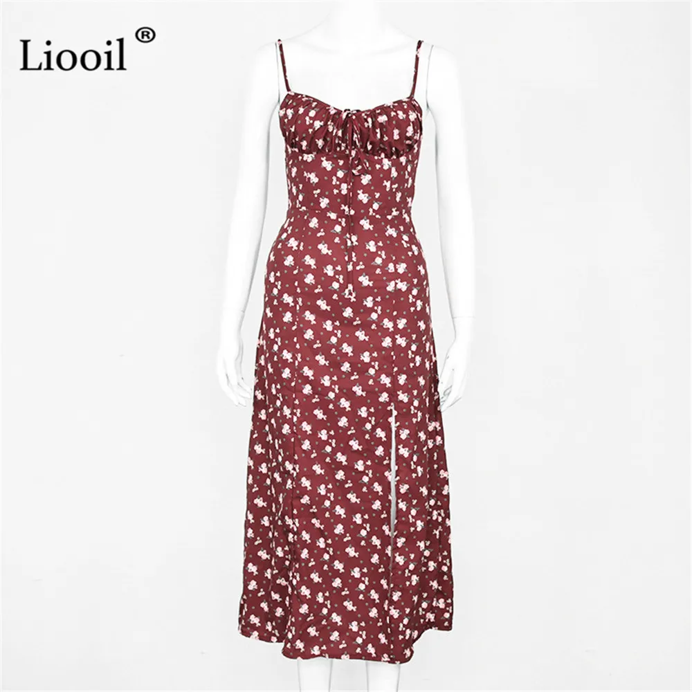 Liooil Floral Print Bodycon Strap Midi Dress Women Split Drawstring Ruched Sexy Dresses Slim Waist Backless Summer 2021 Streetwe
Liooil Floral Print Bodycon Strap Midi Dress Women Split Drawstring Ruched Sexy Dresses Slim Waist Backless Summer 2021 Streetwe