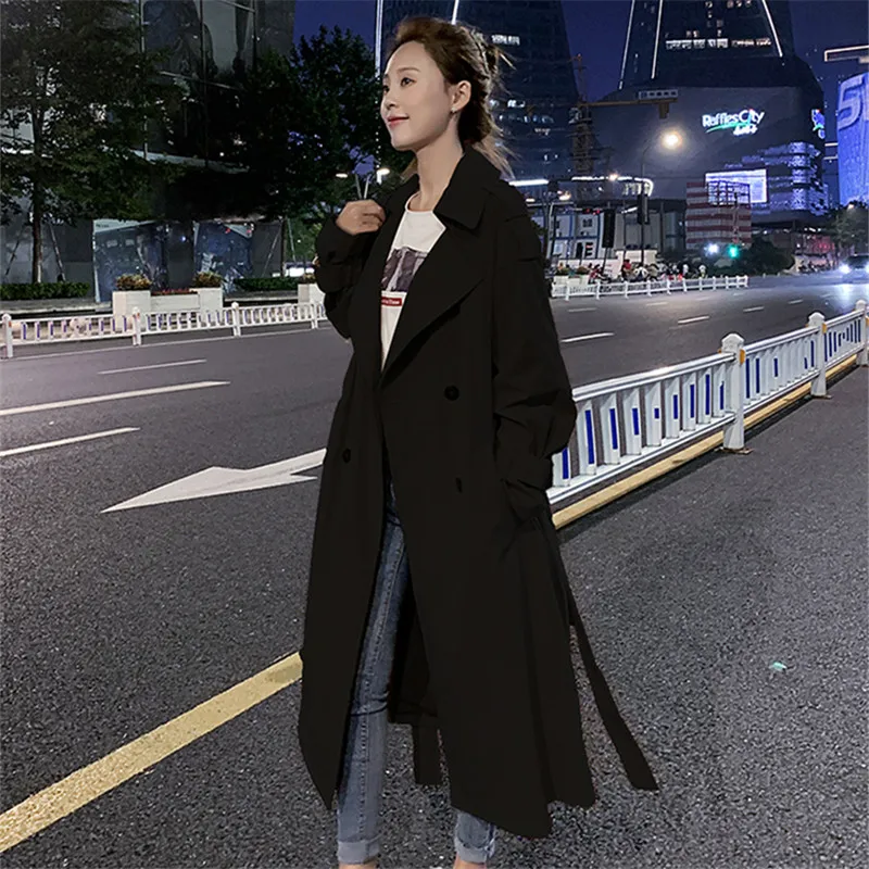 Spring Plus Size Long Trench Coat Women Casual Loose Korean Fashion Windbreaker Female Quality Outerwear Autumn
Spring Plus Size Long Trench Coat Women Casual Loose Korean Fashion Windbreaker Female Quality Outerwear Autumn