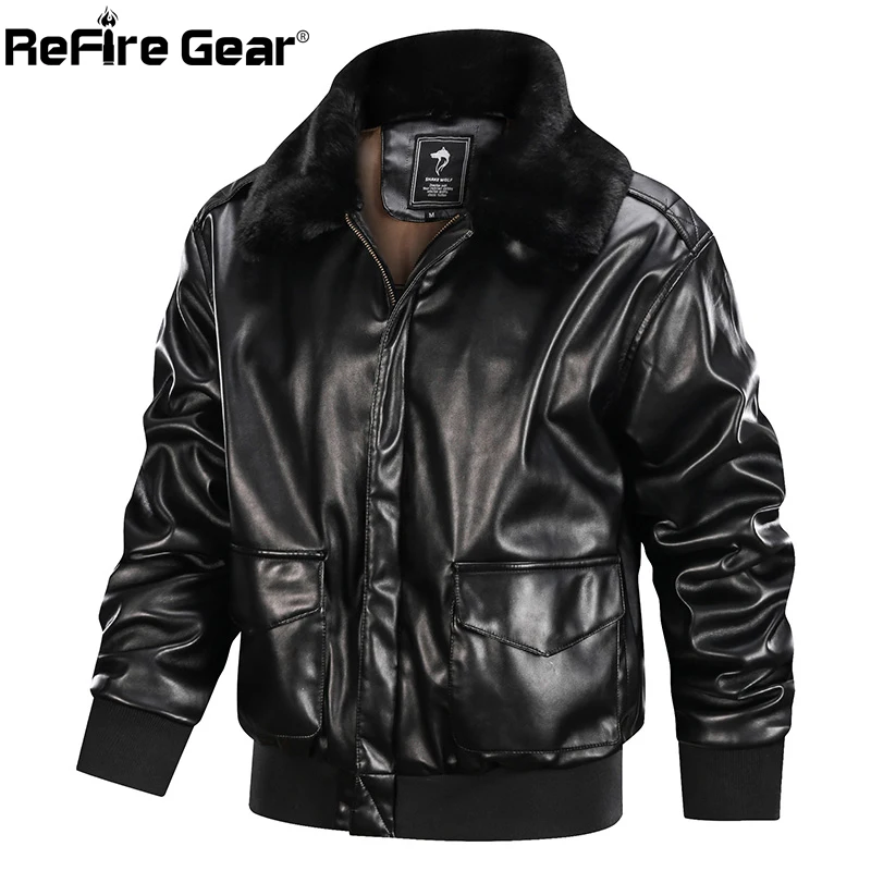 Winter Bomber PU Leather Motorcycle Jackets Men Army Soldiers Tactical MA-1 Jackets Military Pilot Fur Collar Thick Warm Coats 
Winter Bomber PU Leather Motorcycle Jackets Men Army Soldiers Tactical MA-1 Jackets Military Pilot Fur Collar Thick Warm Coats
