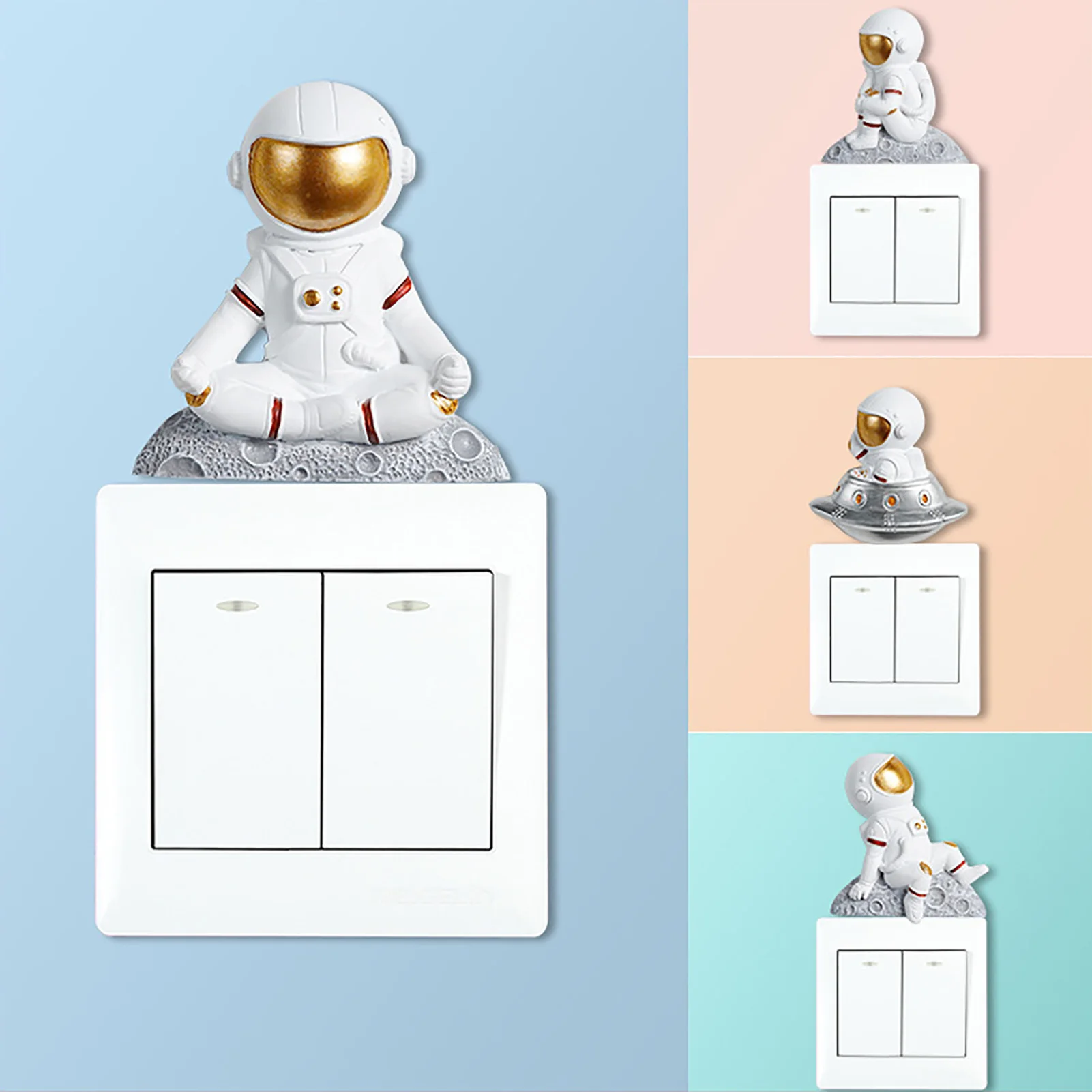 Astronaut 3D Resin Stereo Switch Stickers Socket Decoration Stickers Moon Indoor Wall Stickers Home Decor Living Room DH
Astronaut 3D Resin Stereo Switch Stickers Socket Decoration Stickers Moon Indoor Wall Stickers Home Decor Living Room DH