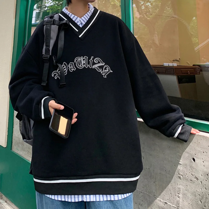 Privathinker Preppy Style V-neck Mens Sweatshirts Oversized Fashion Brand Harajuku Male Autumn Winter Pullovers Couple Clothing
Privathinker Preppy Style V-neck Mens Sweatshirts Oversized Fashion Brand Harajuku Male Autumn Winter Pullovers Couple Clothing