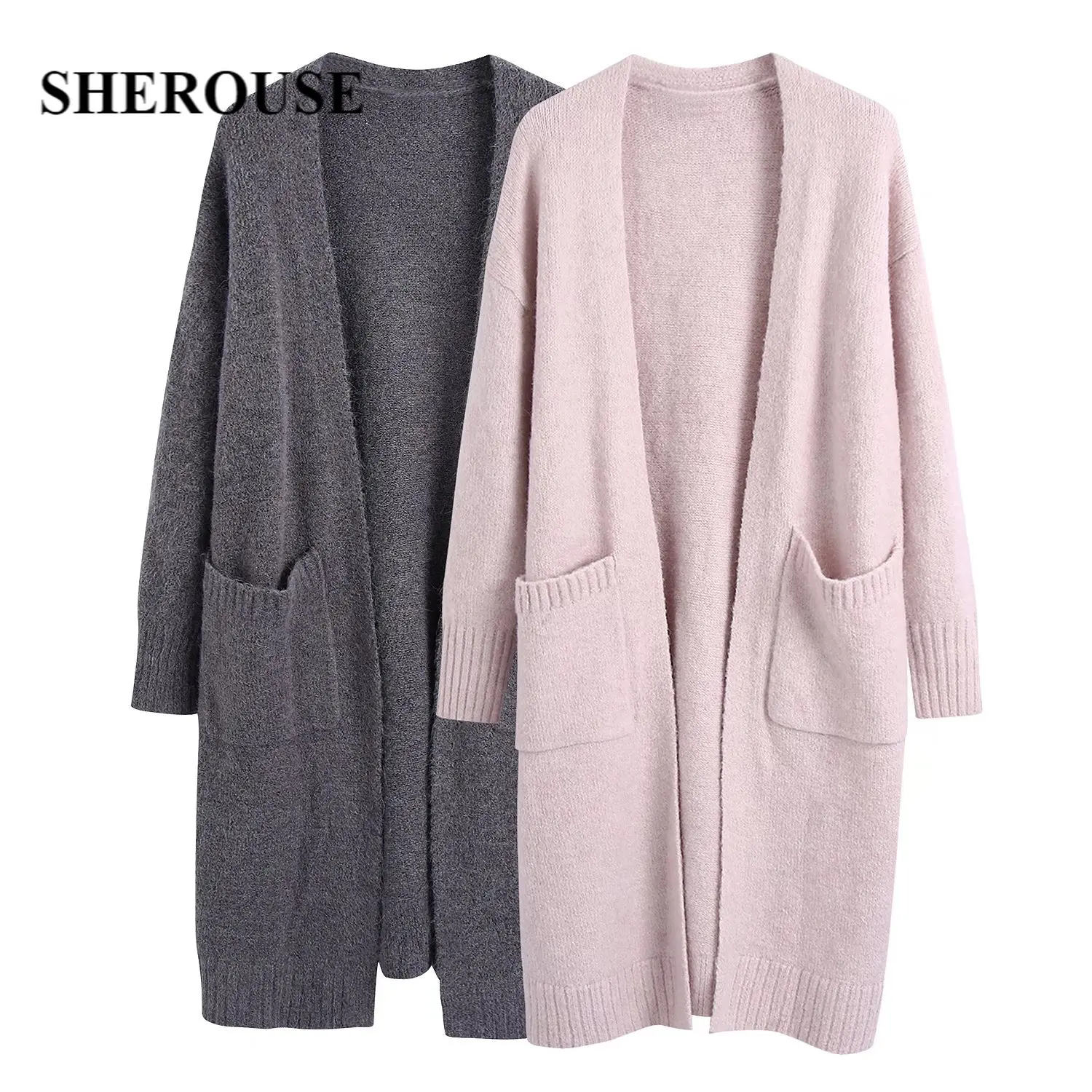 SHEROUSE Fashion Knitted Oversized Long Open Cardigan with Pockets Women Vintage Long Sleeves Knit Sweater Chic Female Tops
SHEROUSE Fashion Knitted Oversized Long Open Cardigan with Pockets Women Vintage Long Sleeves Knit Sweater Chic Female Tops