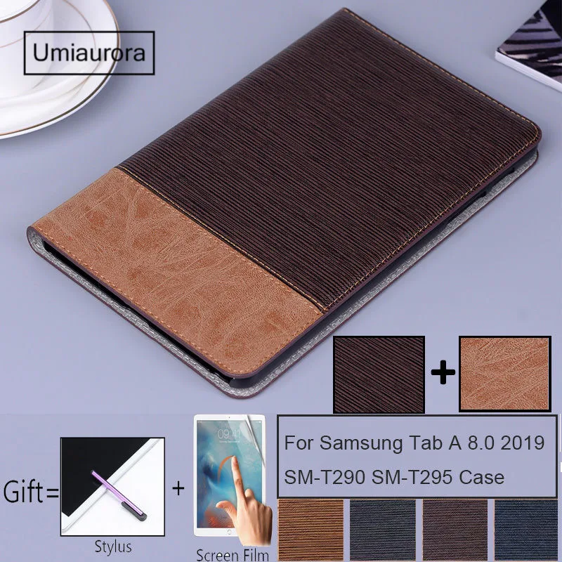 Магнитный чехол для Samsung Galaxy Tab A 8 дюймов 2019 SM T290 T295 ретро кожаный умный подставка 0