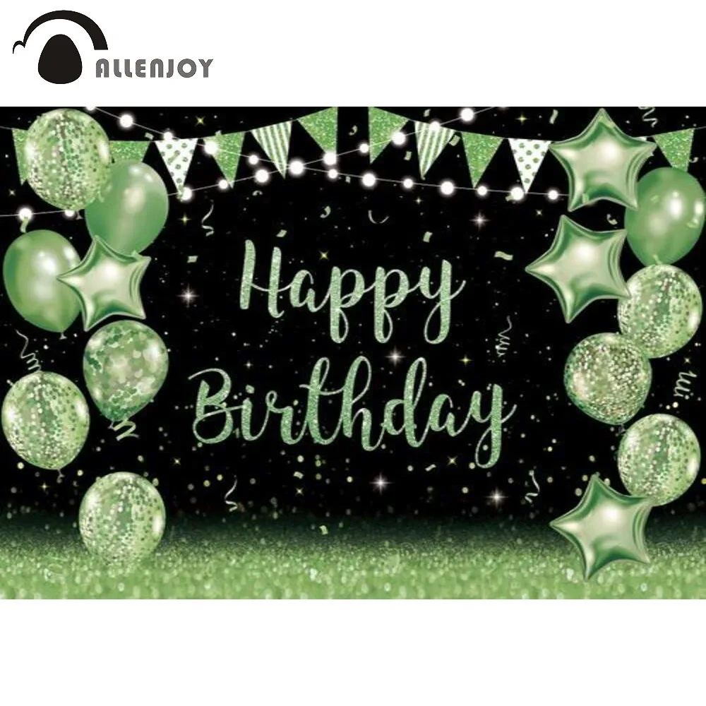 Allenjoy Green and Black Happy Birthday Backdrop Party Glitter Balloons Background Baby Shower Decor Photo Booth Banner Supplies
Allenjoy Green and Black Happy Birthday Backdrop Party Glitter Balloons Background Baby Shower Decor Photo Booth Banner Supplies