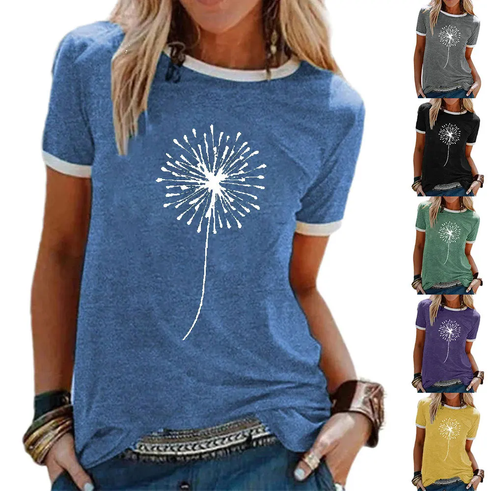 New Za Dandelion pattern printed round neck short sleeve T-shirt female jurken zomer 2021 dames jupe longue femme sheines y2k
New Za Dandelion pattern printed round neck short sleeve T-shirt female jurken zomer 2021 dames jupe longue femme sheines y2k