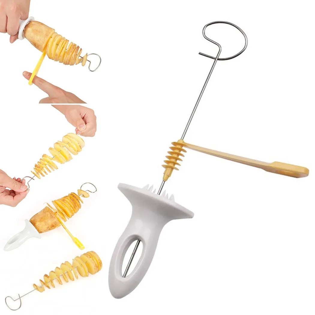 1 Set Of Rotate Potato Slicer Stainless Steel +Plastic Twisted Potato Slice Cutter Spiral DIY Manual Creative Kitchen Gadgets
1 Set Of Rotate Potato Slicer Stainless Steel +Plastic Twisted Potato Slice Cutter Spiral DIY Manual Creative Kitchen Gadgets