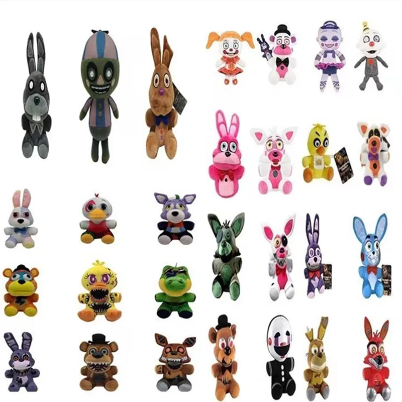 Плюшевые игрушки FNAF Freddy's, 18 см, набивные и плюшевые игрушки в виде медведя, кролика Fnaf, рождественские подарки для детей на день рождения
Плюшевые игрушки FNAF Freddy's, 18 см, набивные и плюшевые игрушки в виде медведя, кролика Fnaf, рождественские подарки для детей на день рождения