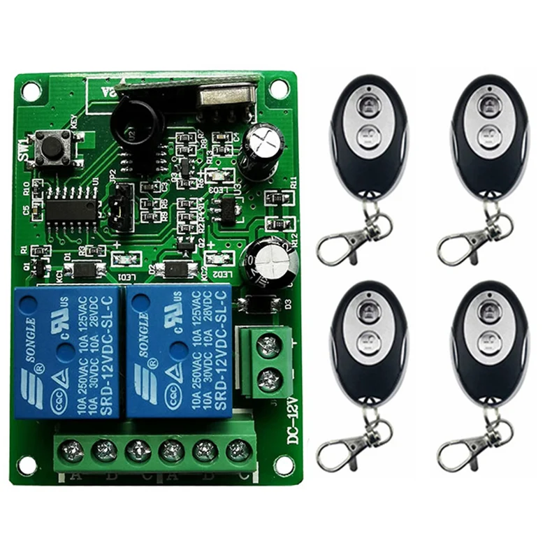 DC12V 24V 2 CH Каналы 2CH радио Управление RF Беспроводной реле дистанционного