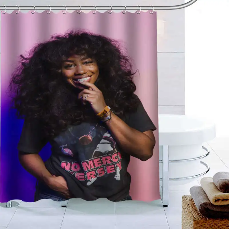 New SZA Shower Curtain Polyester Fabric High Defintion Print Bathroom Curtain Waterproof 12 Hook Bath Curtain 0406
New SZA Shower Curtain Polyester Fabric High Defintion Print Bathroom Curtain Waterproof 12 Hook Bath Curtain 0406