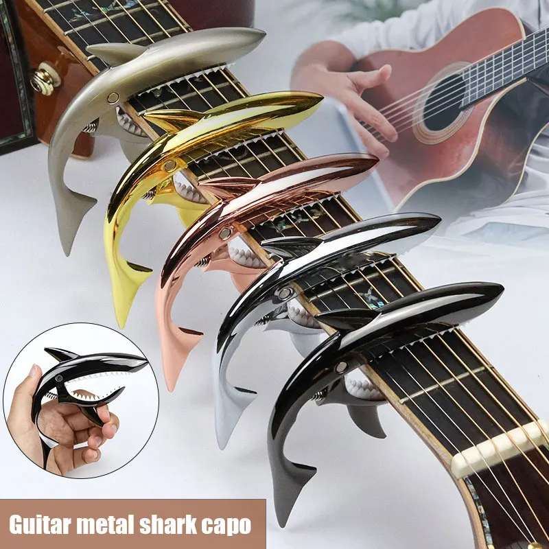 Zinc Alloy Guitar Shark Capo for Acoustic and Electric Guitar with Good Hand Feeling No Fret Buzz and Durable FK88
Zinc Alloy Guitar Shark Capo for Acoustic and Electric Guitar with Good Hand Feeling No Fret Buzz and Durable FK88