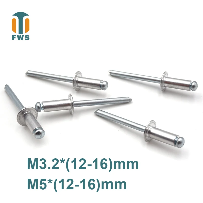10 PCS M3.2/M5 12-16mm DIN EN ISO 15977 GB /T 12618.1 Aluminum Open End Blind Rivets Pop Rivets With Protruding Head
10 PCS M3.2/M5 12-16mm DIN EN ISO 15977 GB /T 12618.1 Aluminum Open End Blind Rivets Pop Rivets With Protruding Head