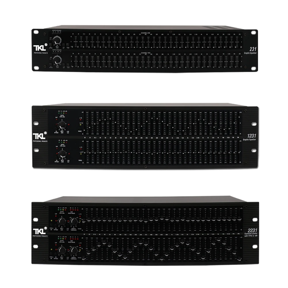 3U Professional 2231 Double 31 Band Stereo Graphic Equalizer Feedback Equalizer Adjustable Detection Audio Equalizer
3U Professional 2231 Double 31 Band Stereo Graphic Equalizer Feedback Equalizer Adjustable Detection Audio Equalizer