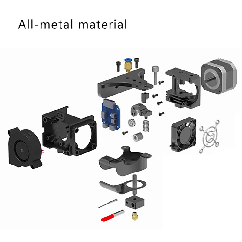 24V All Metal Extrusion Kit 0.4mm Nozzle 1.75mm Filament with Box Motor 3D Printers Short-Range Head
24V All Metal Extrusion Kit 0.4mm Nozzle 1.75mm Filament with Box Motor 3D Printers Short-Range Head