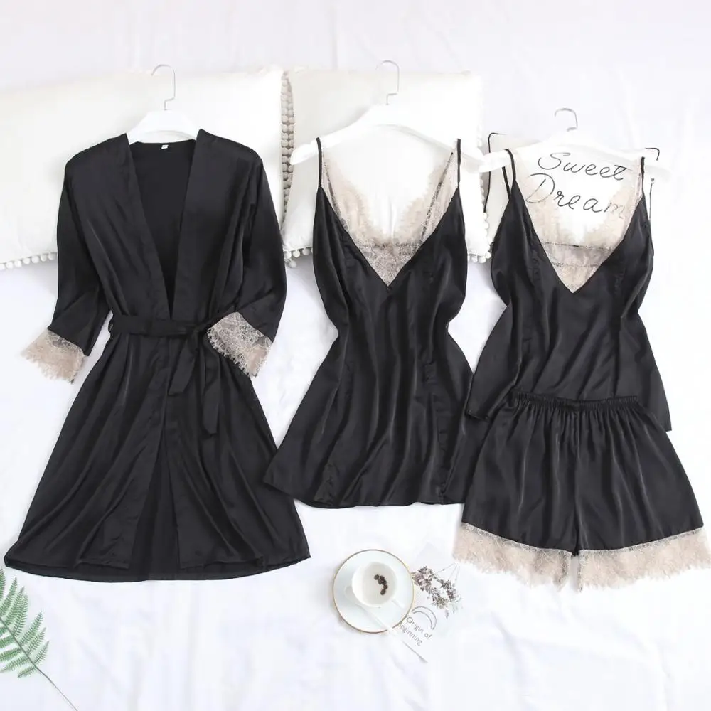 4 Pieces The New Spring And Summer Sexy Temptation Ladies Suspender Nightdress Nightgown Suspender Shorts Pajamas
4 Pieces The New Spring And Summer Sexy Temptation Ladies Suspender Nightdress Nightgown Suspender Shorts Pajamas