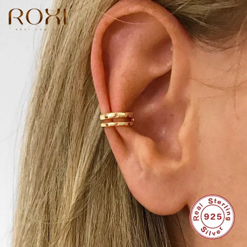 ROXI INS Simple Double Line No Piercing Ear Cuff Earring Accessories Silver 925 Jewelry Clip Earrings for Women Punk Party Gift
ROXI INS Simple Double Line No Piercing Ear Cuff Earring Accessories Silver 925 Jewelry Clip Earrings for Women Punk Party Gift