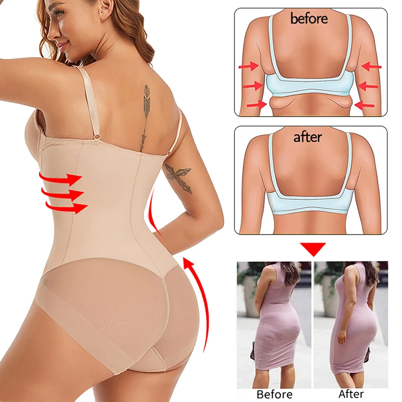 Women Shapewear Bodysuits Waist Trainer Vest Slim Full Body Shaper Built-In Bra Camisole Tops Tummy Control Slimming Underwear
Women Shapewear Bodysuits Waist Trainer Vest Slim Full Body Shaper Built-In Bra Camisole Tops Tummy Control Slimming Underwear