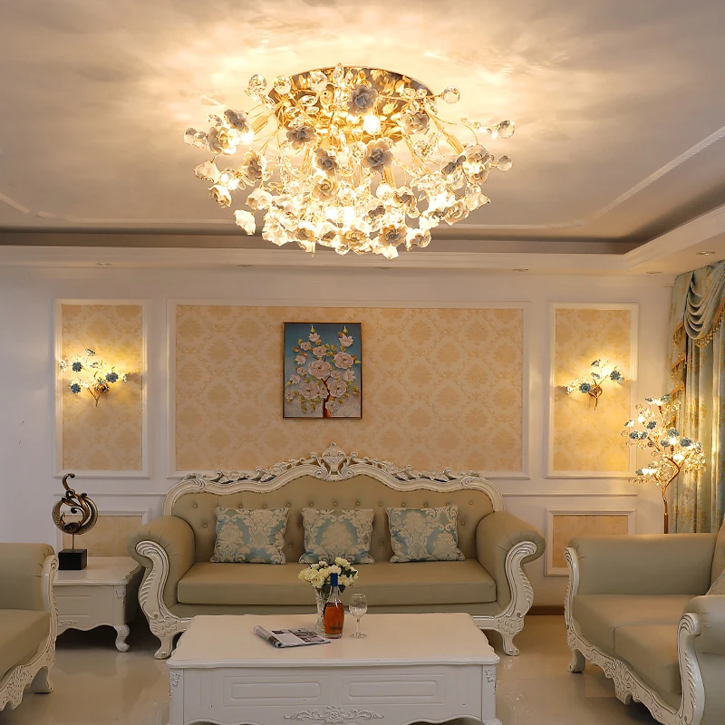 European Crystal Ceiling Lamp Modern led Ceramic Lamp Living room Decoration Light Bedroom Dining Room led Crystal Ceiling Light
European Crystal Ceiling Lamp Modern led Ceramic Lamp Living room Decoration Light Bedroom Dining Room led Crystal Ceiling Light