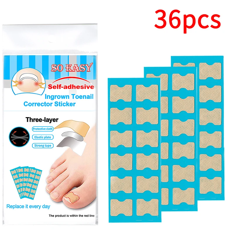 36pcs/pack Ingrown Toenail Correction Tool Toe Nail Treatment Elastic Patch Sticker Clip
36pcs/pack Ingrown Toenail Correction Tool Toe Nail Treatment Elastic Patch Sticker Clip