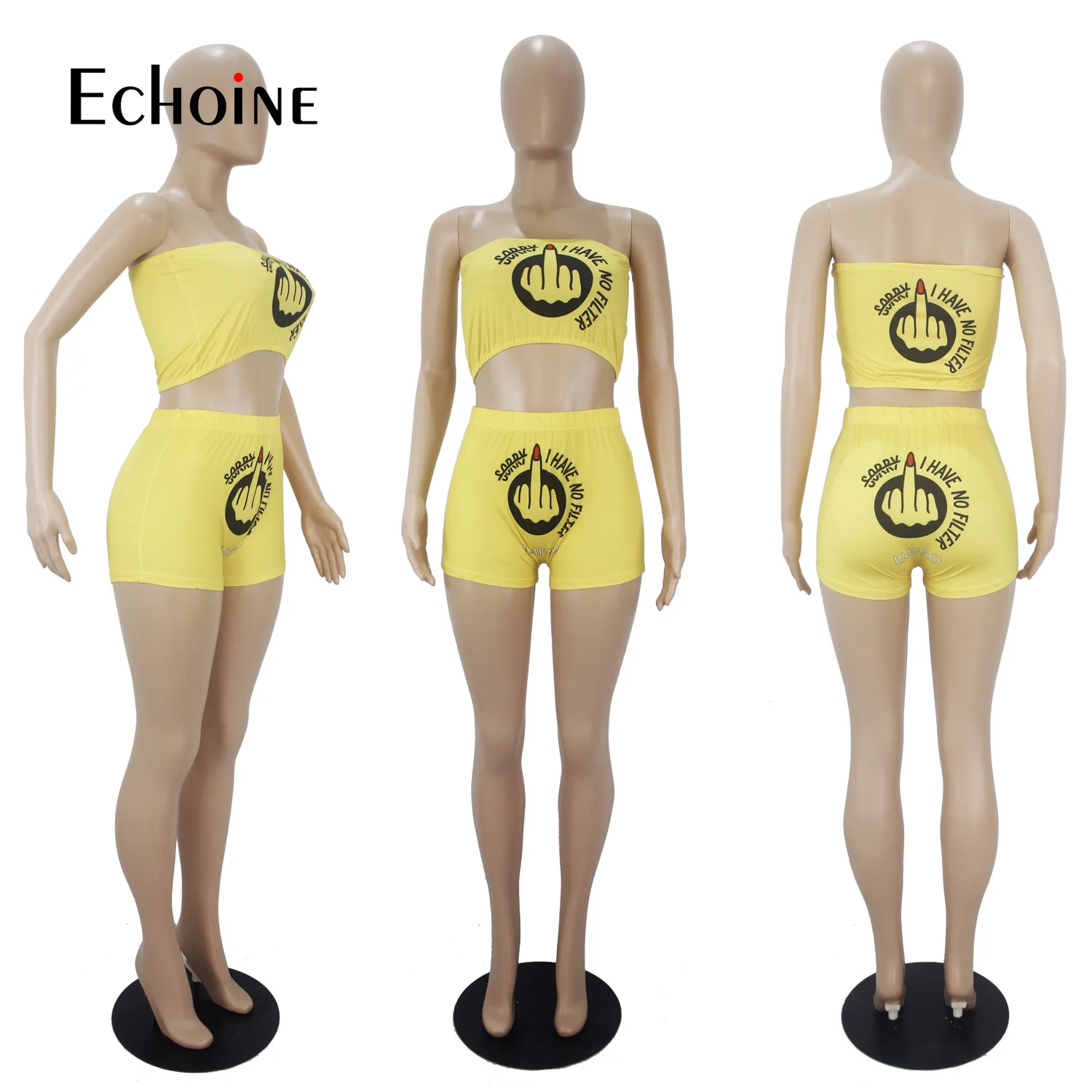Echoine New Women Sexy 2 Two Piece Set Tube Crop Top Biker Shorts Suit Bodycon Suits Tracksuit Set Fitness Clothing Outfits
Echoine New Women Sexy 2 Two Piece Set Tube Crop Top Biker Shorts Suit Bodycon Suits Tracksuit Set Fitness Clothing Outfits