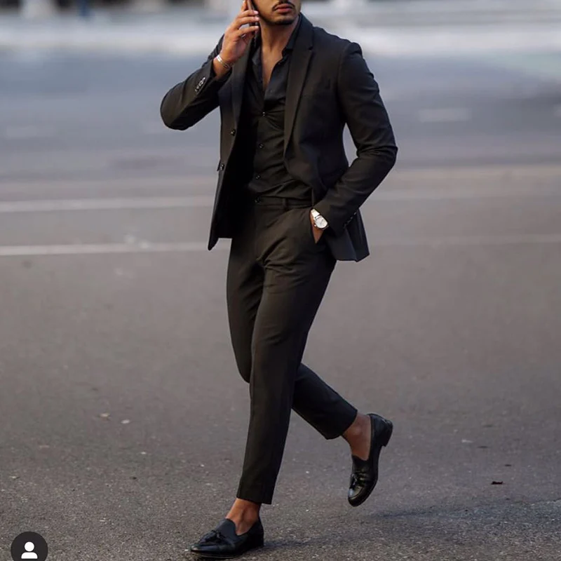 Fashion Black Slim Fit Men Suits Wedding Tuxedos Costume Groom Business Party Prom Best Men Blazer Masculino Slim Fit 2 Pieces
Fashion Black Slim Fit Men Suits Wedding Tuxedos Costume Groom Business Party Prom Best Men Blazer Masculino Slim Fit 2 Pieces