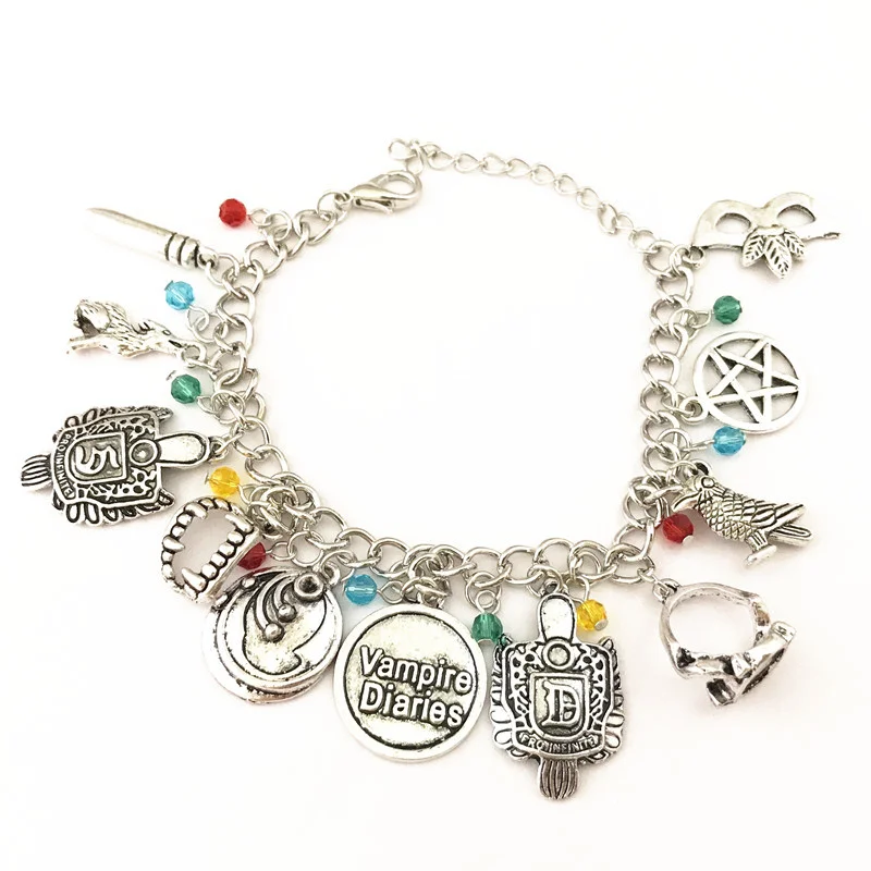 HBSWUI Vampire Diari Charm Bracelet Classic Movie Show High Quality Fashion Metal Jewelry Cosplay Gifts for Woman Girl Men
HBSWUI Vampire Diari Charm Bracelet Classic Movie Show High Quality Fashion Metal Jewelry Cosplay Gifts for Woman Girl Men