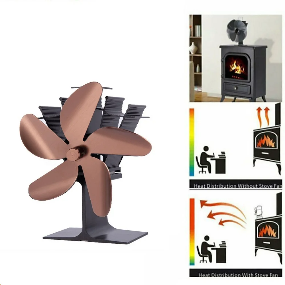 5 Blade Heat Fireplace Fan Powered Stove Heat Powered Stove Fan Wood Burner Eco Fan Heat Distribution Fireplace Accessories
5 Blade Heat Fireplace Fan Powered Stove Heat Powered Stove Fan Wood Burner Eco Fan Heat Distribution Fireplace Accessories