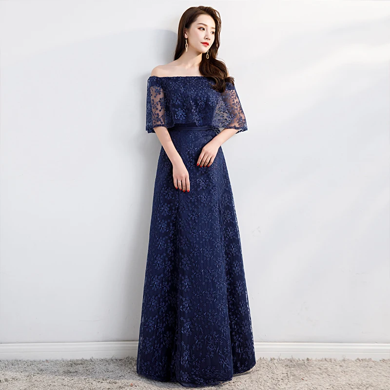 2020 Elegant Women's Lace Jacquard Evening Dress A Line Off the shoulder Mother of The Bride Long Formal Gown Lace Up
2020 Elegant Women's Lace Jacquard Evening Dress A Line Off the shoulder Mother of The Bride Long Formal Gown Lace Up