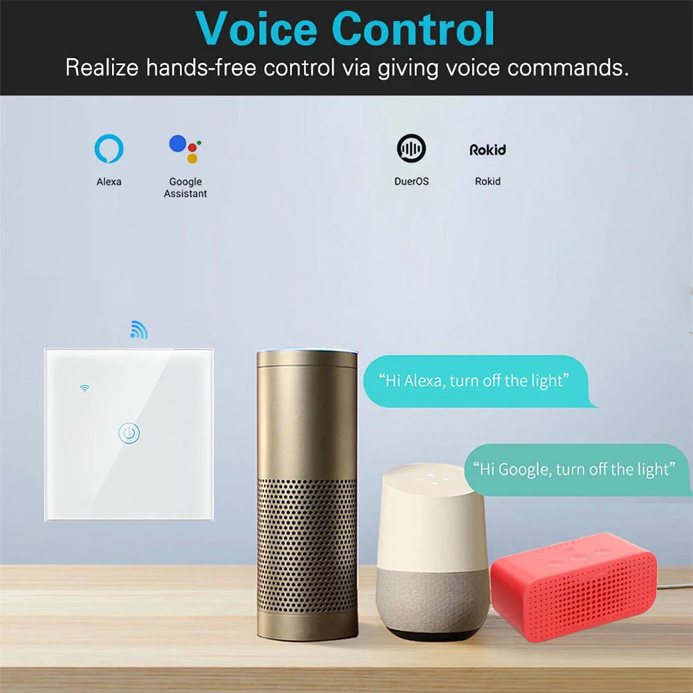 No Neutral Wire Required Wifi Smart Switch Voice Control Wall Remote Control Switch For Ceiling Lamp Smart Home Module
No Neutral Wire Required Wifi Smart Switch Voice Control Wall Remote Control Switch For Ceiling Lamp Smart Home Module