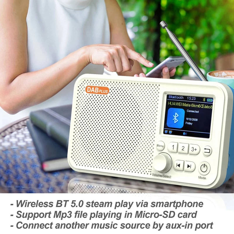 Портативный цифровой радиоприемник DAB/DAB + и FM с Bluetooth и TF картой, mp3-плеер, цветной ЖК-экран 2,4 дюйма
Портативный цифровой радиоприемник DAB/DAB + и FM с Bluetooth и TF картой, mp3-плеер, цветной ЖК-экран 2,4 дюйма