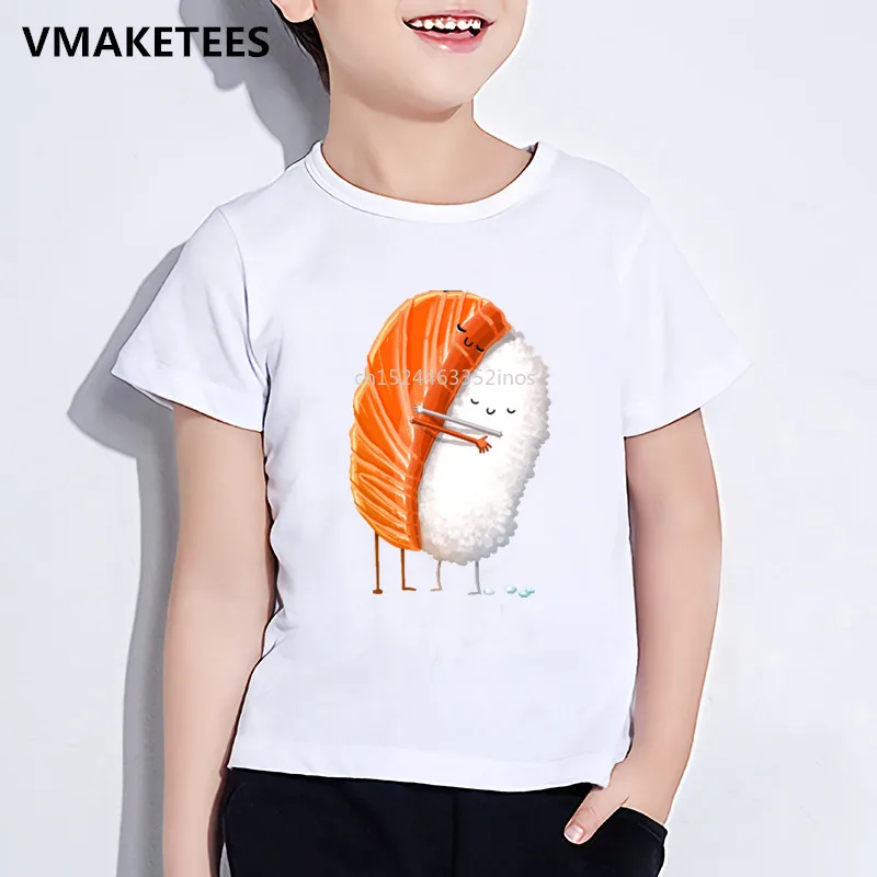 Kids Summer Short Sleeve Girls & Boys T shirt Children Sushi Hug Cartoon Print T-shirt Casual Funny Baby Clothes
Kids Summer Short Sleeve Girls & Boys T shirt Children Sushi Hug Cartoon Print T-shirt Casual Funny Baby Clothes