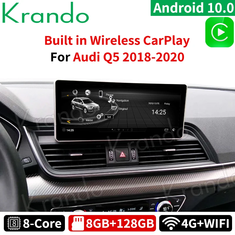 Krando Android 10.0 4+64gb 10.25'' for Audi Q5 2009-2020 car radio navigation multimedia player with bluetooth
Krando Android 10.0 4+64gb 10.25'' for Audi Q5 2009-2020 car radio navigation multimedia player with bluetooth