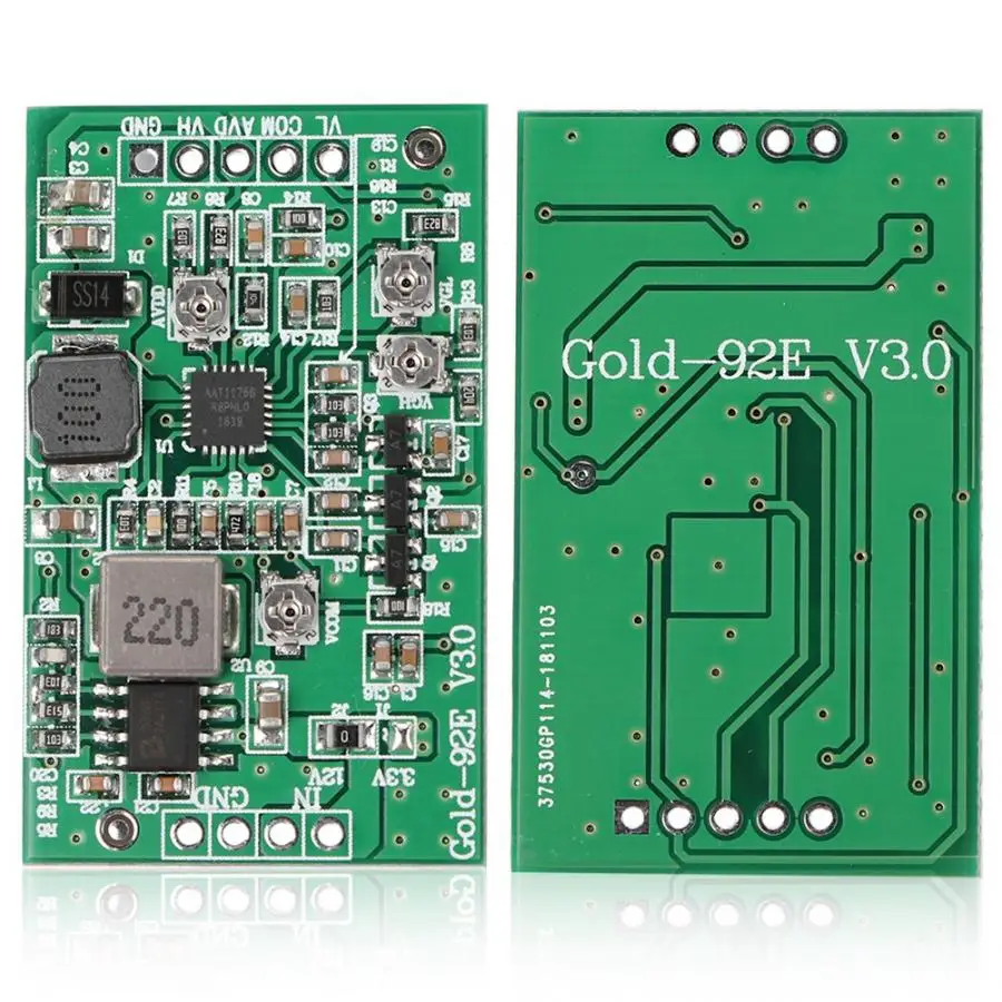 3-5V Voltage Boost Board Module LCD 4 TCON Board VGL VGH VCOM AVDD 4 Adjustable Gold-92E
3-5V Voltage Boost Board Module LCD 4 TCON Board VGL VGH VCOM AVDD 4 Adjustable Gold-92E