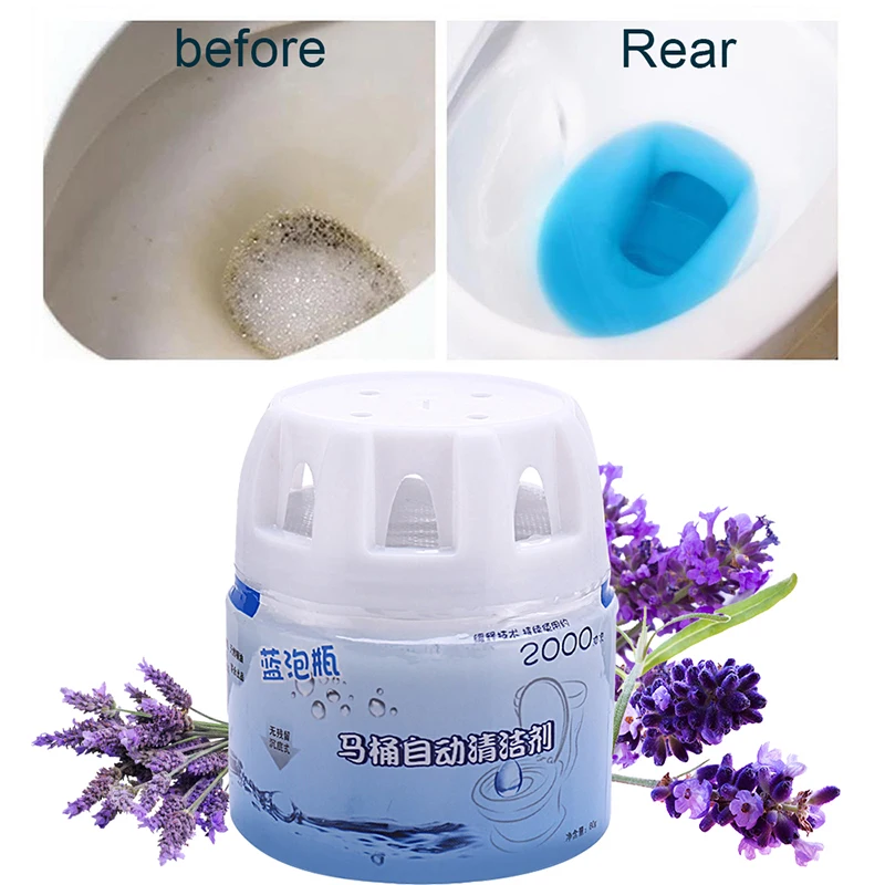 Automatic Toilet Deodorizer Cleaner Flush Bottled Blue Bubble Toilet Freshener Toilet Cleaner Bathroom Foaming Cleaners 80g
Automatic Toilet Deodorizer Cleaner Flush Bottled Blue Bubble Toilet Freshener Toilet Cleaner Bathroom Foaming Cleaners 80g