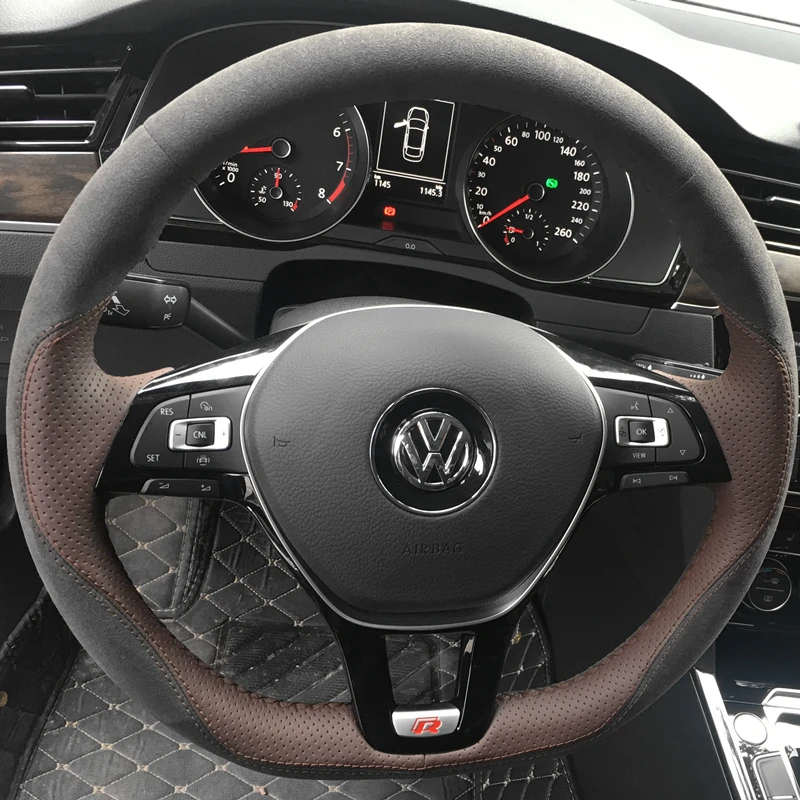 DIY suede hand sewn leather car steering wheel cover for Volkswagen Sagitar golf Tharu lamando Magotan CC Tiguan
DIY suede hand sewn leather car steering wheel cover for Volkswagen Sagitar golf Tharu lamando Magotan CC Tiguan