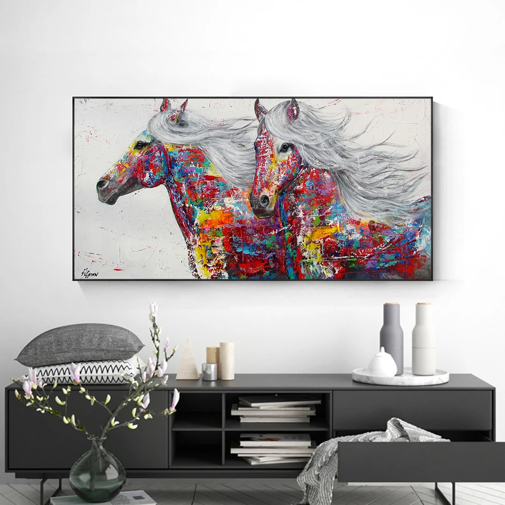 Современные абстрактные Животные картина маслом на холсте печати плакатов Wall Art