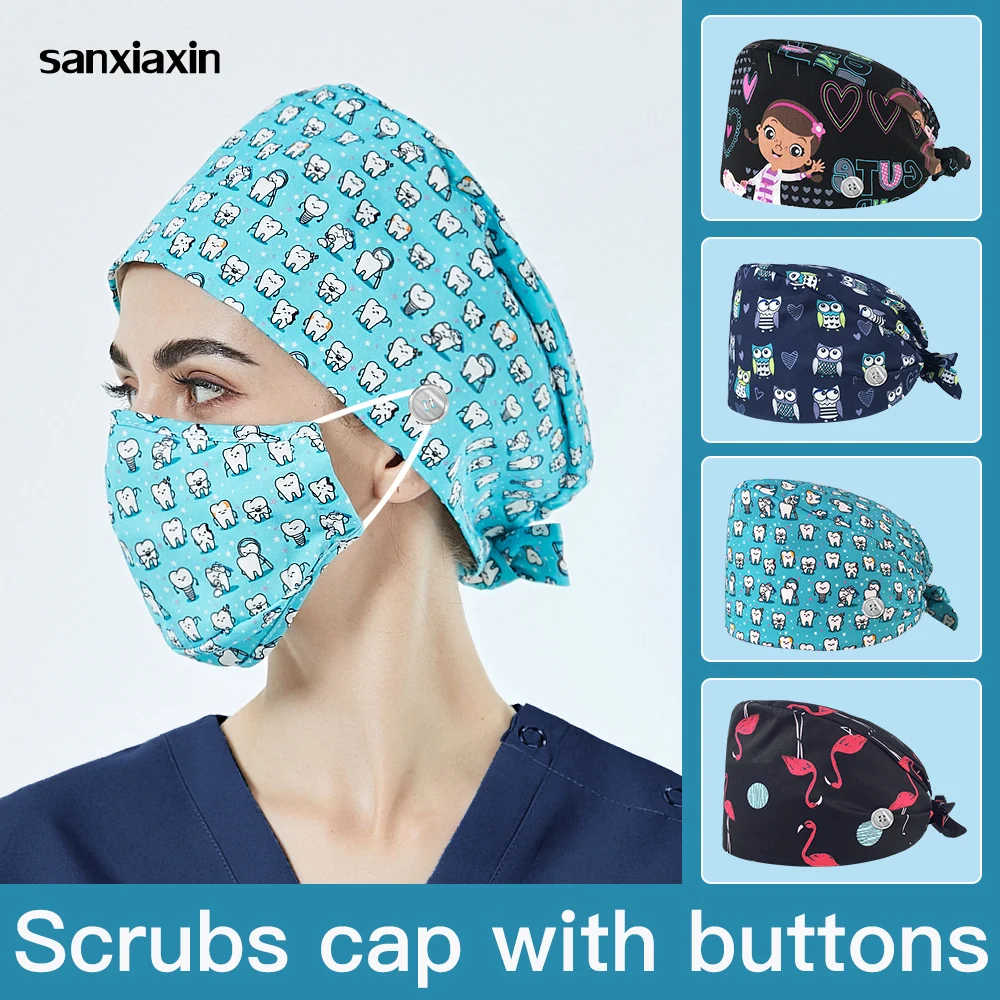 Unisex Wholesale cotton Beauty salon working cap Cartoon print hats adjustable Scrub hat laboratory Dustproof pet shop Scrub Cap
Unisex Wholesale cotton Beauty salon working cap Cartoon print hats adjustable Scrub hat laboratory Dustproof pet shop Scrub Cap