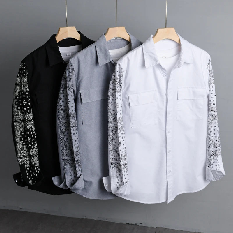 Мужская хлопковая рубашка с длинным рукавом, белая Повседневная Удобная рубашка из чистого хлопка, 2021 
Мужская хлопковая рубашка с длинным рукавом, белая Повседневная Удобная рубашка из чистого хлопка, 2021