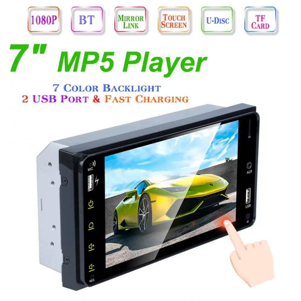 7 Inch 2 DIN HD Capacitive Touch Screen Bluetooth-compatible Car MP5 Player Support USB/MirrorLink/SWC Function Fit forToyota
7 Inch 2 DIN HD Capacitive Touch Screen Bluetooth-compatible Car MP5 Player Support USB/MirrorLink/SWC Function Fit forToyota