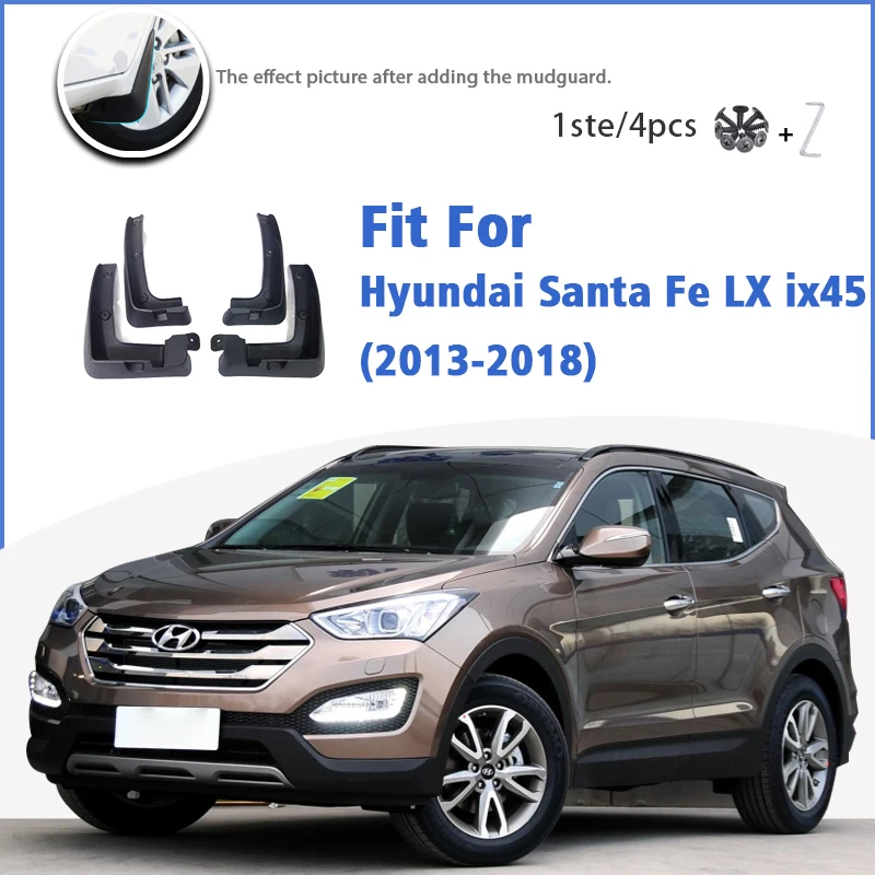 Mudflaps For Hyundai Santa Fe LX ix45 2013-2018 Front Rear 4pcs Mudguard car Accessories Auto Styline Mud Flap Guards Fender
Mudflaps For Hyundai Santa Fe LX ix45 2013-2018 Front Rear 4pcs Mudguard car Accessories Auto Styline Mud Flap Guards Fender
