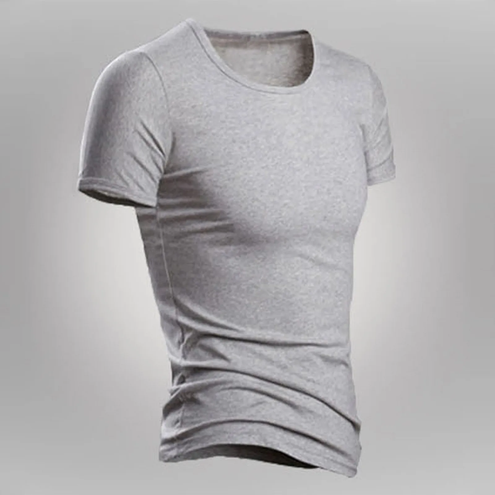 Men's Solid Color T-shirt Summer Short Sleeve Tops Slim Round Neck Sports Casual T Shirts Men 2021 New
Men's Solid Color T-shirt Summer Short Sleeve Tops Slim Round Neck Sports Casual T Shirts Men 2021 New