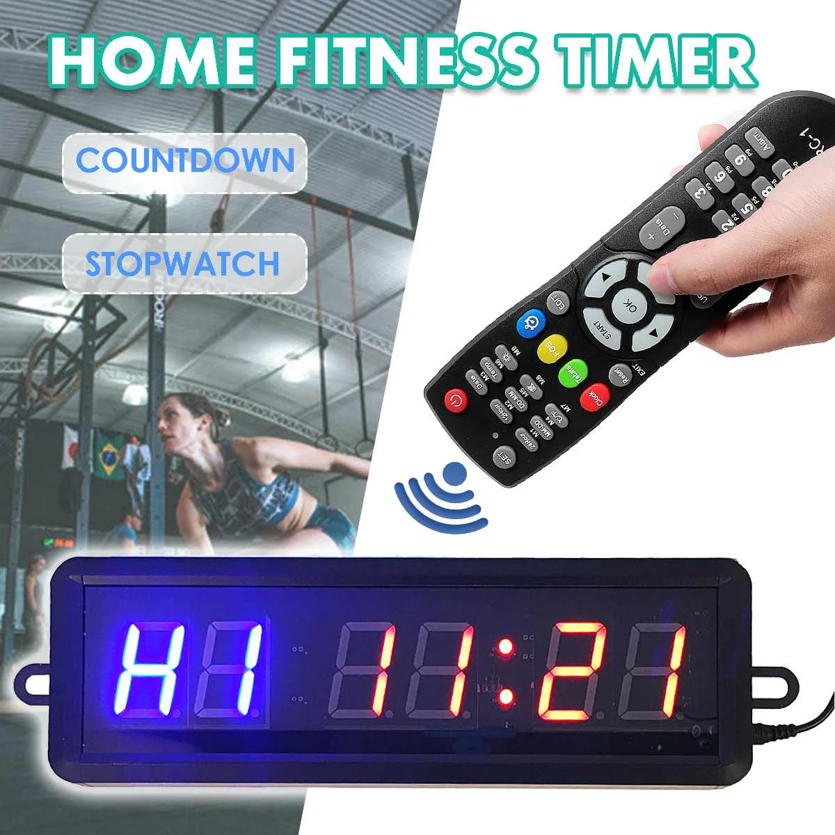 1.5in Workouts Timer LED Wall Clock Stopwatch Interval Prescise Electronicl Count Down with Remote for Gym Fitness Training
1.5in Workouts Timer LED Wall Clock Stopwatch Interval Prescise Electronicl Count Down with Remote for Gym Fitness Training