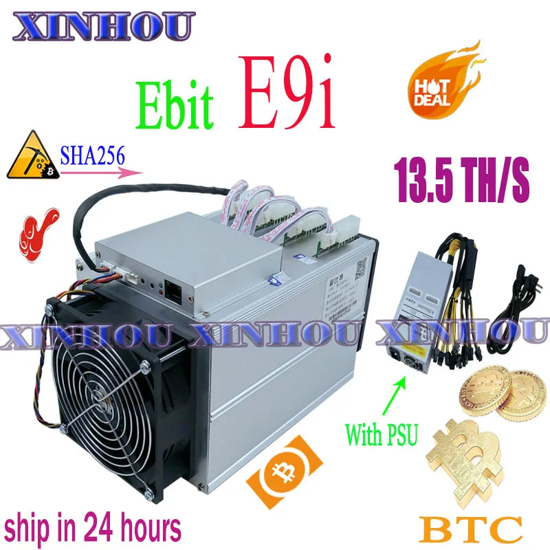Б/у Майнер Asic SHA256 Ebit E9i 13 5 T BTC BCH более экономичный чем E10.2 E10.3 antminer S9k S17e T17e T17 S17 T2T T3