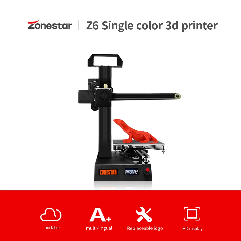 ZONESTAR Z6 Portable Mini Customized LOGO Fast Easy Install High-precision Ultra Silent Low Price 3D Printer DIY Kit Free Ship
ZONESTAR Z6 Portable Mini Customized LOGO Fast Easy Install High-precision Ultra Silent Low Price 3D Printer DIY Kit Free Ship
